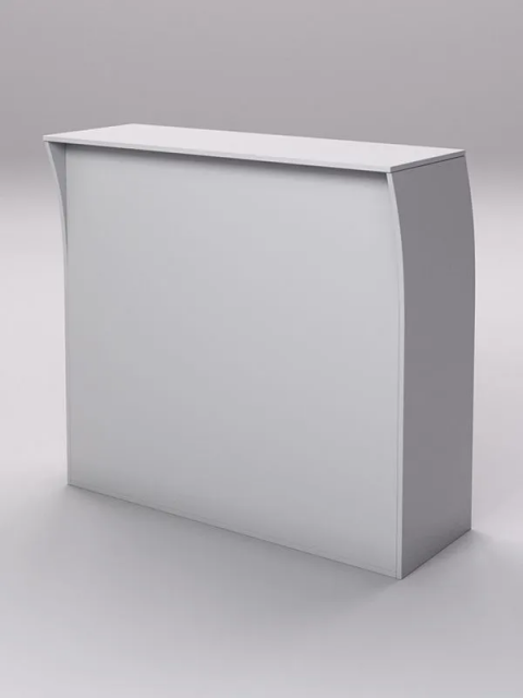 Стойка-ресепшен №9, ширина 1150мм, внутри стол без ящиков