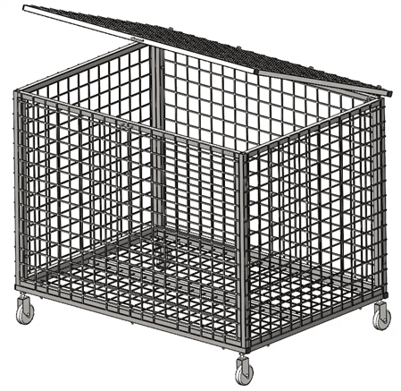 Корзина для хранения мячей до 40 шт., передвижная