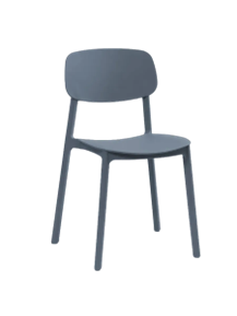 Стул пластик LEO серый